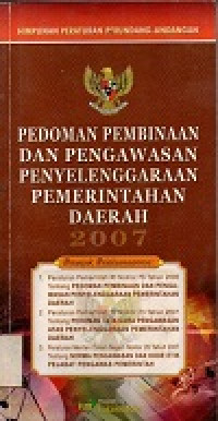 Pedoman pembinaan dan pengawasan penyelenggaraan pemerintah daerah